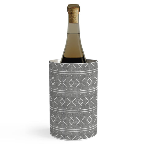Little Arrow Design Co mud cloth stitch gray Wine Chiller