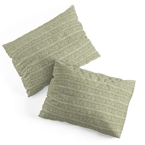 Little Arrow Design Co mud cloth stitch olive Pillow Shams
