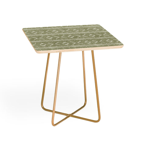 Little Arrow Design Co mud cloth stitch olive Side Table