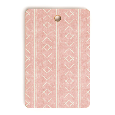 Little Arrow Design Co mud cloth stitch pink Cutting Board Rectangle