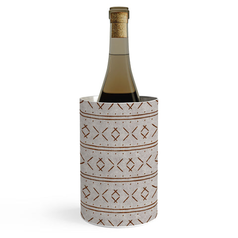 Little Arrow Design Co mud cloth stitch rust stone Wine Chiller