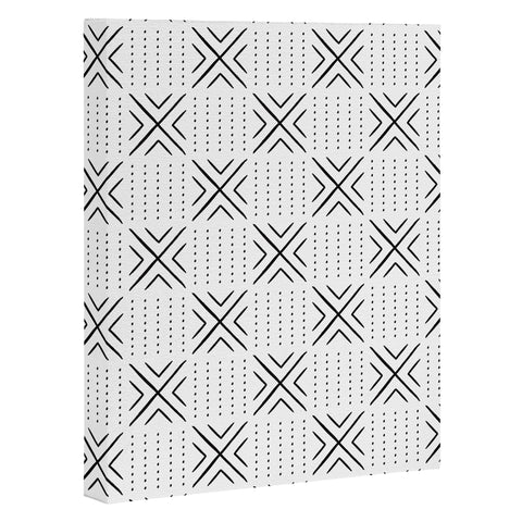 Little Arrow Design Co mud cloth tile black Art Canvas