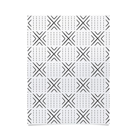 Little Arrow Design Co mud cloth tile black Poster