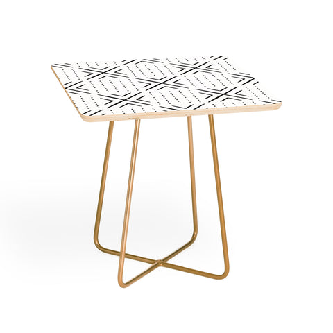 Little Arrow Design Co mud cloth tile black Side Table