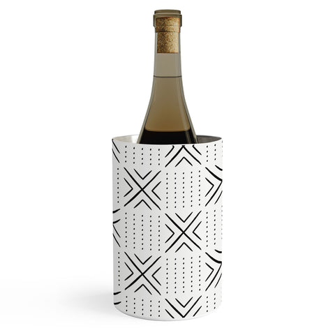 Little Arrow Design Co mud cloth tile black Wine Chiller