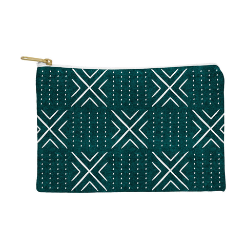 Little Arrow Design Co mud cloth tile dark teal Pouch