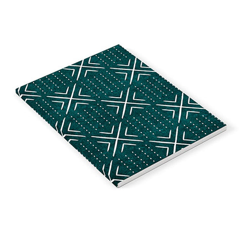 Little Arrow Design Co mud cloth tile dark teal Notebook