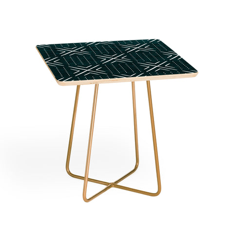 Little Arrow Design Co mud cloth tile dark teal Side Table