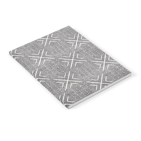 Little Arrow Design Co mud cloth tile gray Notebook