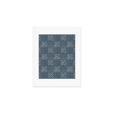 Little Arrow Design Co mud cloth tile navy Art Print