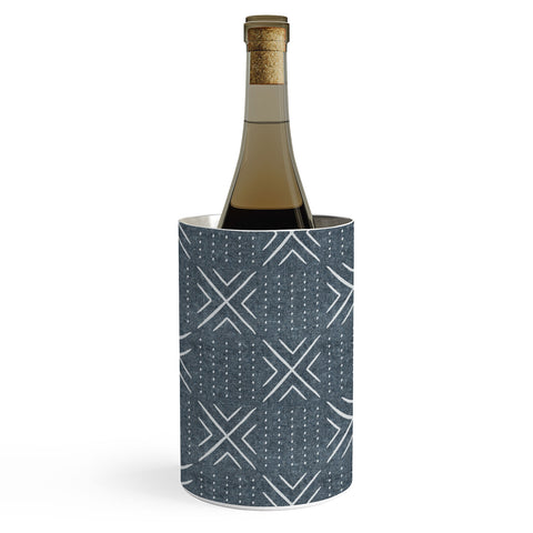 Little Arrow Design Co mud cloth tile navy Wine Chiller