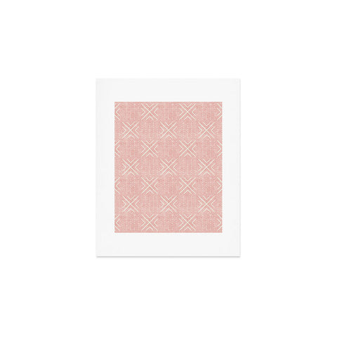 Little Arrow Design Co mud cloth tile pink Art Print