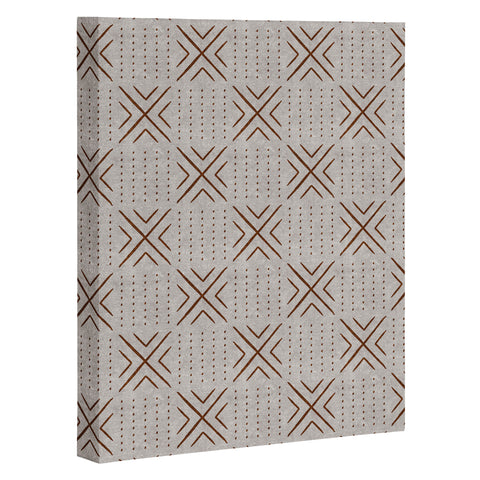 Little Arrow Design Co mud cloth tile stone rust Art Canvas