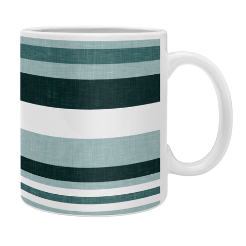 Little Arrow Design Co multi stripe dark teal Coffee Mug