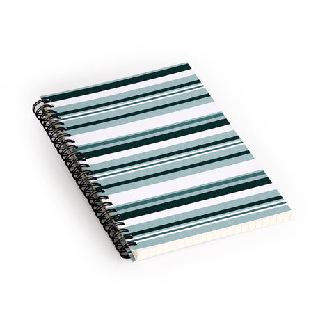 Little Arrow Design Co multi stripe dark teal Spiral Notebook
