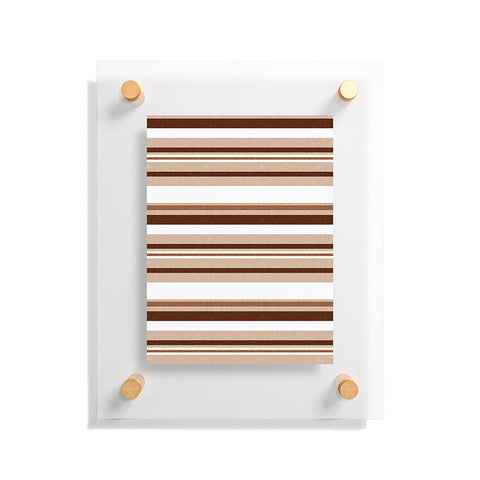Little Arrow Design Co multi stripe espresso Floating Acrylic Print