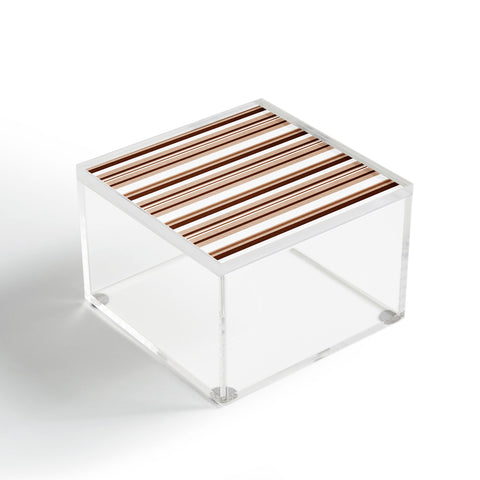 Little Arrow Design Co multi stripe espresso Acrylic Box