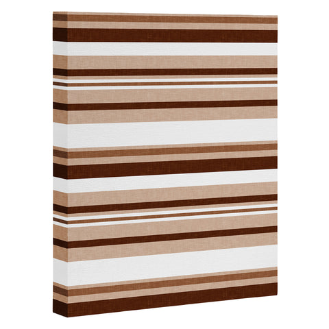 Little Arrow Design Co multi stripe espresso Art Canvas