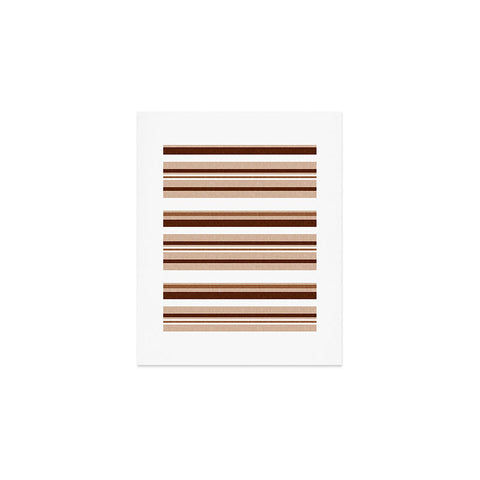 Little Arrow Design Co multi stripe espresso Art Print