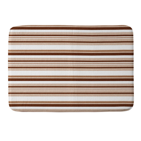 Little Arrow Design Co multi stripe espresso Memory Foam Bath Mat