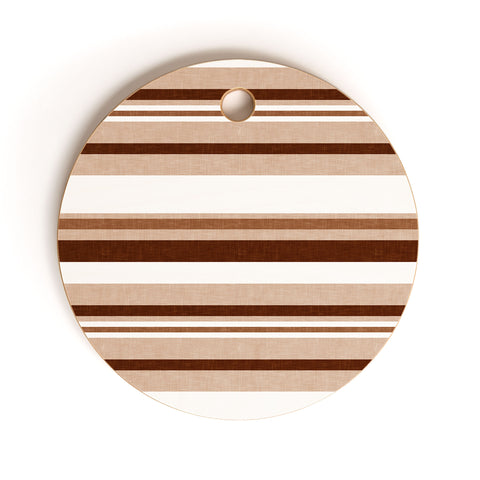 Little Arrow Design Co multi stripe espresso Cutting Board Round