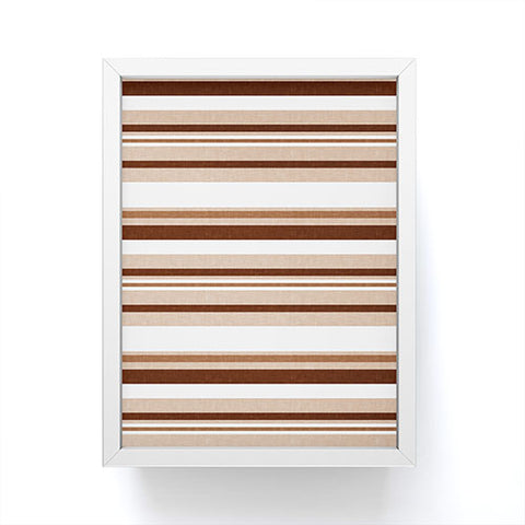Little Arrow Design Co multi stripe espresso Framed Mini Art Print