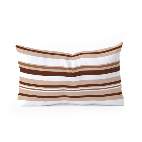 Little Arrow Design Co multi stripe espresso Oblong Throw Pillow
