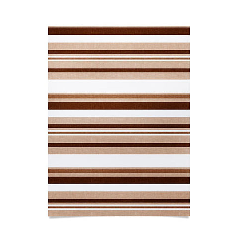 Little Arrow Design Co multi stripe espresso Poster