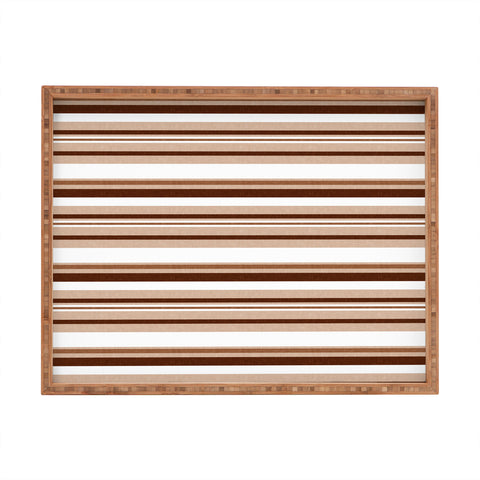 Little Arrow Design Co multi stripe espresso Rectangular Tray