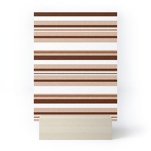 Little Arrow Design Co multi stripe espresso Mini Art Print