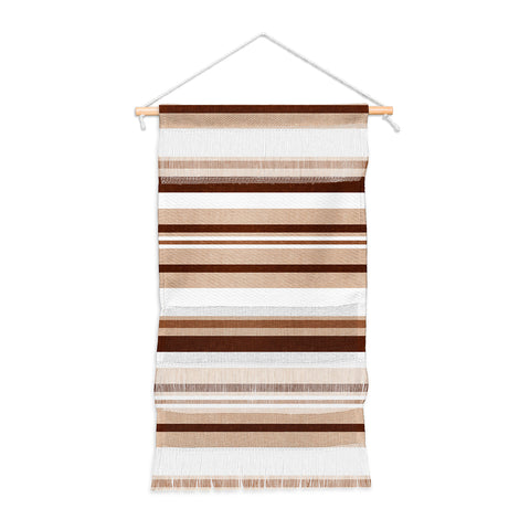 Little Arrow Design Co multi stripe espresso Wall Hanging Portrait