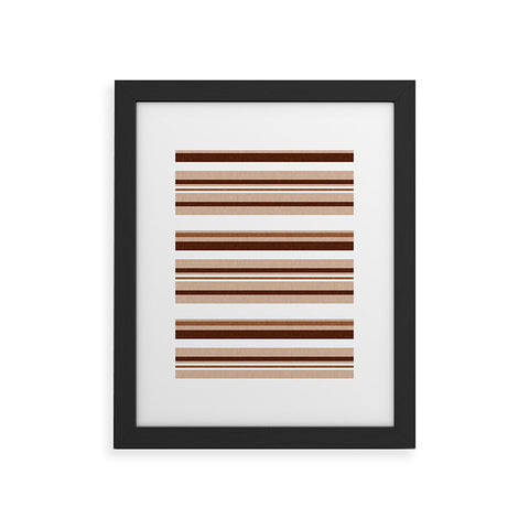 Little Arrow Design Co multi stripe espresso Framed Art Print