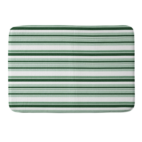 Little Arrow Design Co multi stripe seafoam green Memory Foam Bath Mat