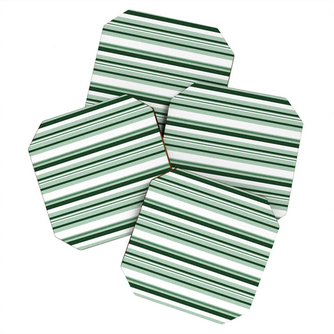 Little Arrow Design Co multi stripe seafoam green Coaster Set