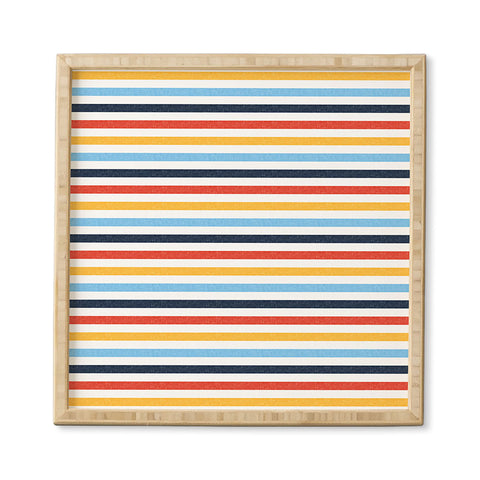 Little Arrow Design Co multi stripes Framed Wall Art