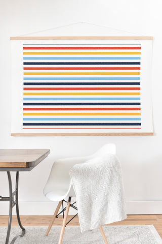 Little Arrow Design Co multi stripes Art Print And Hanger