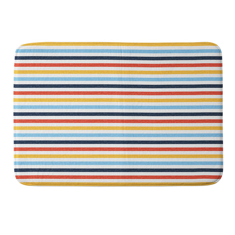 Little Arrow Design Co multi stripes Memory Foam Bath Mat
