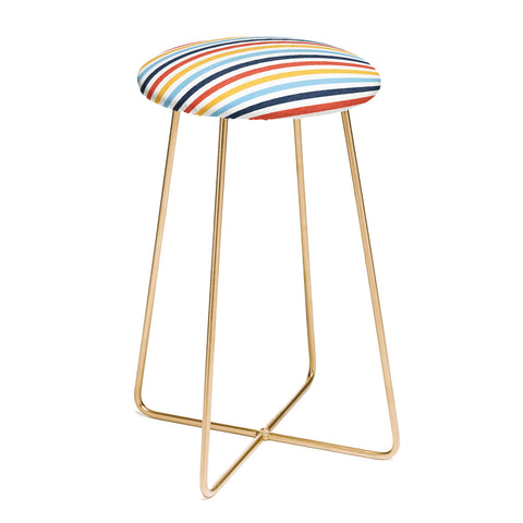 Little Arrow Design Co multi stripes Counter Stool