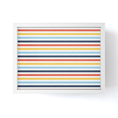 Little Arrow Design Co multi stripes Framed Mini Art Print