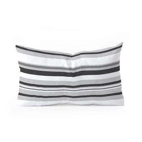 Little Arrow Design Co multi stripes gray Oblong Throw Pillow