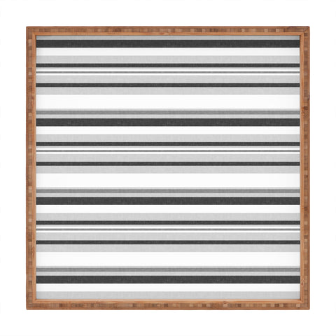 Little Arrow Design Co multi stripes gray Square Tray