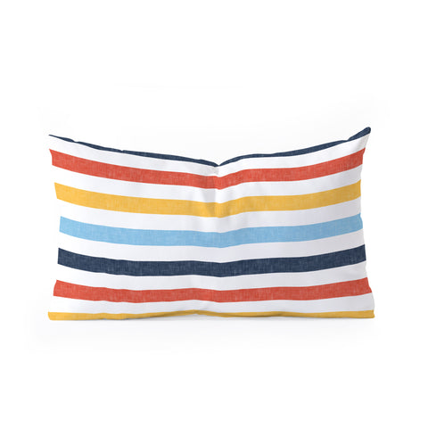 Little Arrow Design Co multi stripes Oblong Throw Pillow