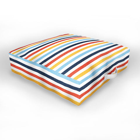 Little Arrow Design Co multi stripes Outdoor Floor Cushion