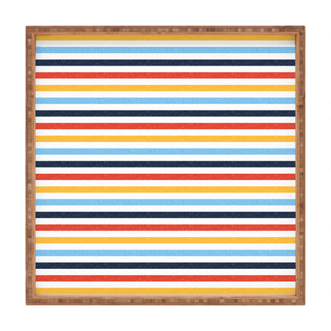 Little Arrow Design Co multi stripes Square Tray