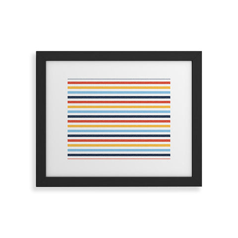 Little Arrow Design Co multi stripes Framed Art Print