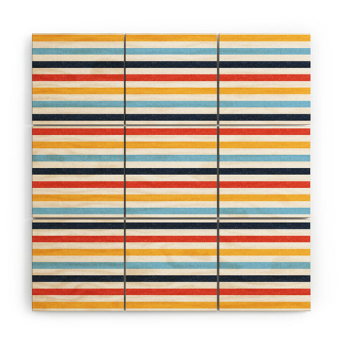 Little Arrow Design Co multi stripes Wood Wall Mural