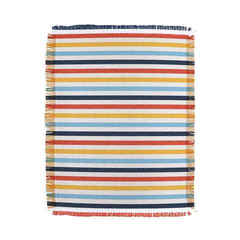 Little Arrow Design Co multi stripes Throw Blanket