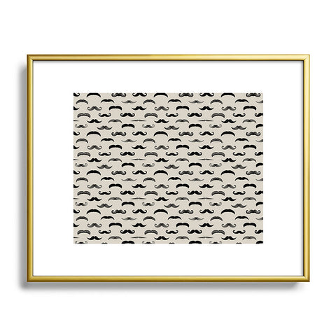 Little Arrow Design Co mustache madness Metal Framed Art Print