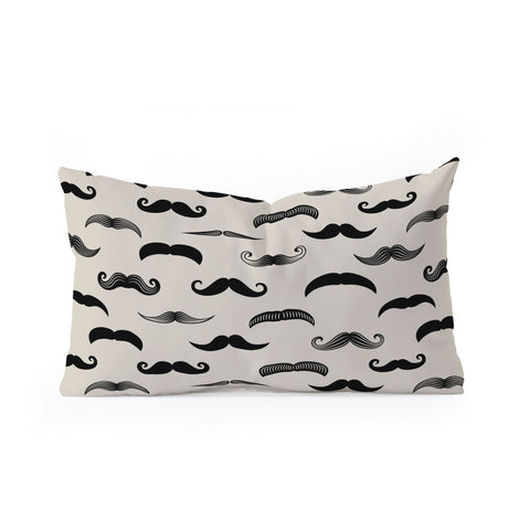 Little Arrow Design Co mustache madness Oblong Throw Pillow