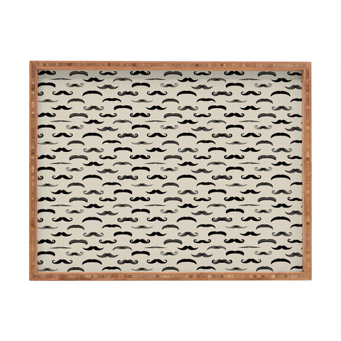 Little Arrow Design Co mustache madness Rectangular Tray